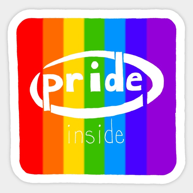 Pride Inside Rainbow Sticker by Rowan-artist 